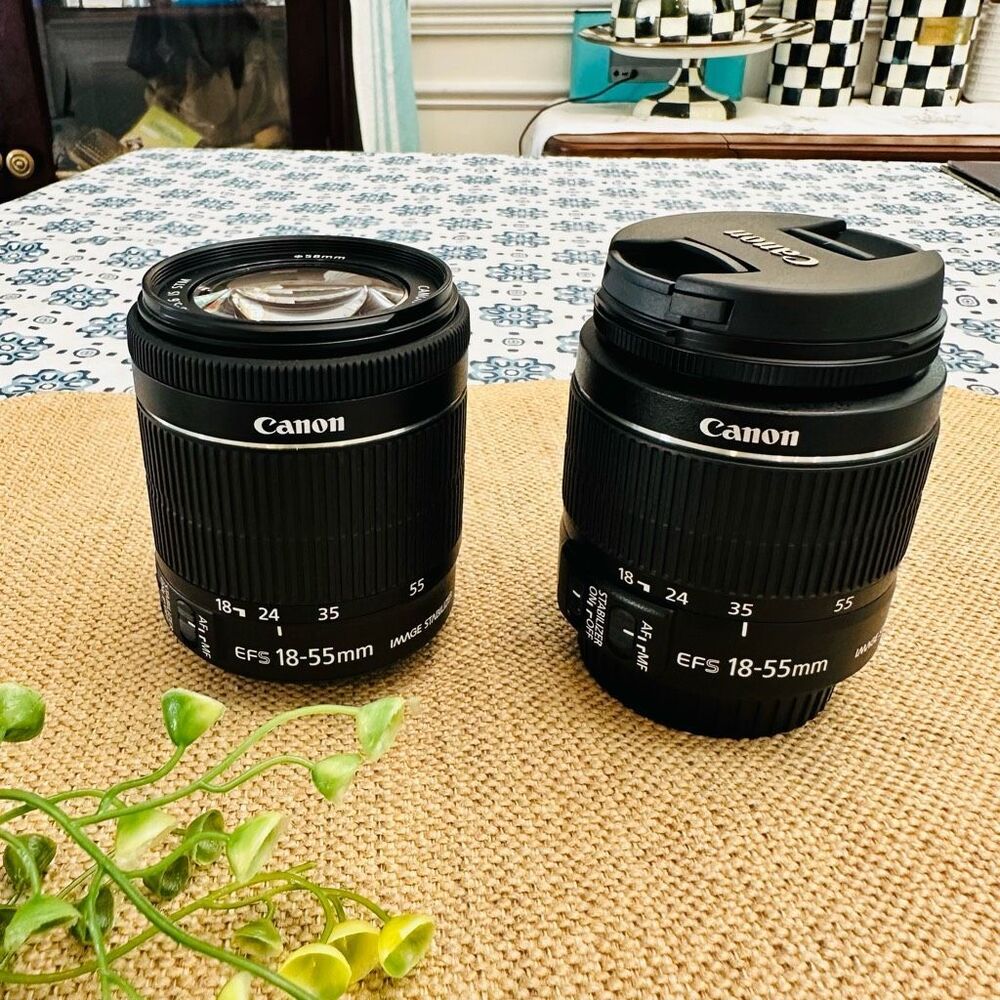 Canon EF-S 18-55mm f/3.5-5.6 IS II & IS STM SLR‎ Zoom Lenses 2 Piece Set NEW